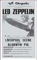 Led Zeppelin 1969 UK Tour poster