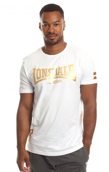 Lonsdale Hodge T-Shirt White Gold