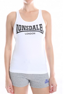Lonsdale London Derwent Singlet White/Black LWE404SI