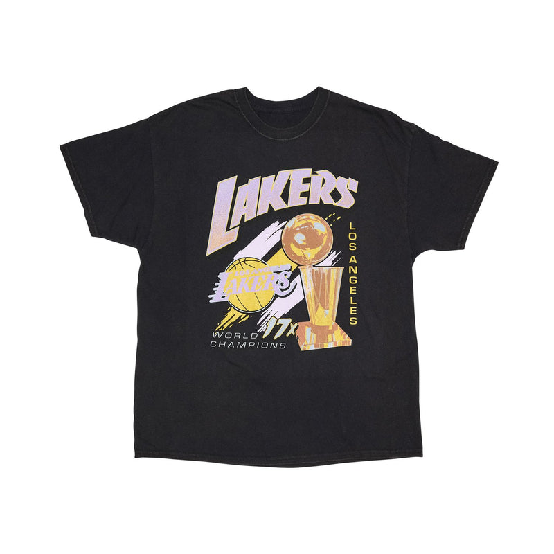 Los Angles Lakers Vintage 17 Times Champion SS Tee Black NBA Famousrockshop