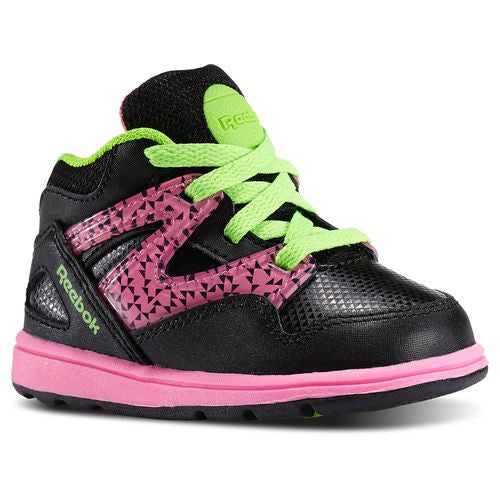 Reebok Kid's Toddler Versa Pump Omni Lite Black/ Pink/ Green