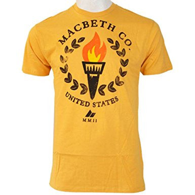 Macbeth Olympus Vegan T-Shirt Mustard  Famous Rock Shop 517 Hunter Street Newcastle 2300 NSW Australia