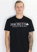 Macbeth Vintage Logo Vegan T-Shirt Ox Blood Famous Rock Shop 517 Hunter Street Newcastle 2300 NSW Australia