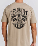 Mad Hueys Get Lit I SS Tee Khaki