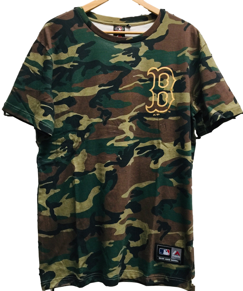 Majestic Athletic MLB Boston Red Sox Chesney Tee Woodland Camo