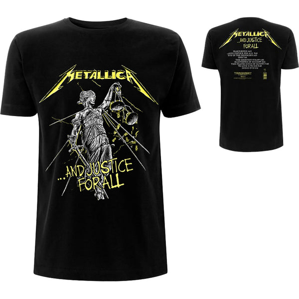 Metallica And Justice For All Tracks Unisex Tee Famousrockshop