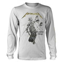 Metallica And Justice For All White Unisex Long Sleeve Tee