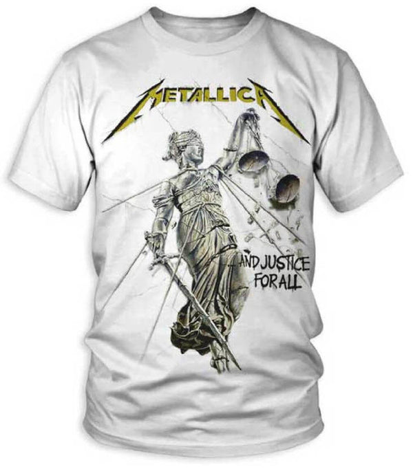 Metallica And Justice For All White Tee