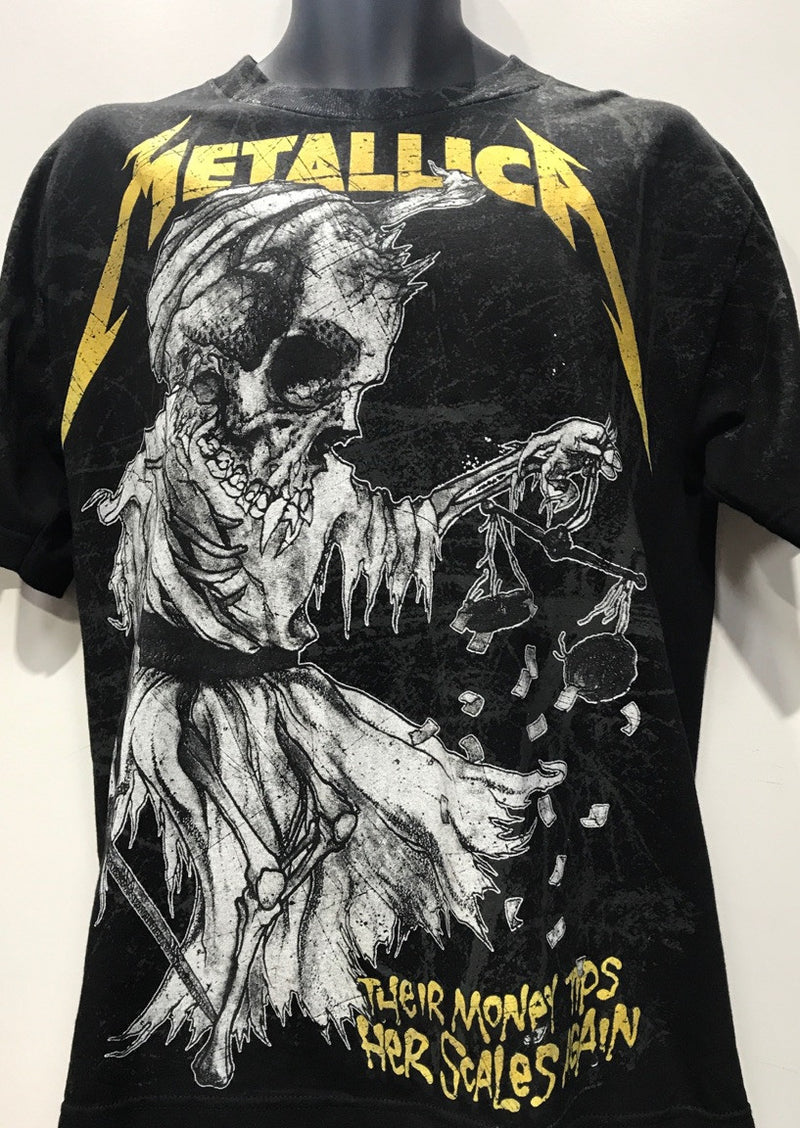 Metallica Their Money Tips Her Scales Again T-shirt Famous Rock Shop Newcastle, 2300 NSW Australia