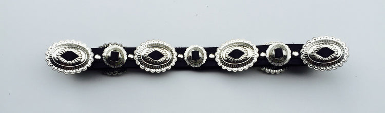 FRSW202 Adjustable Leather Concho Belt Morrison #2 Famous Rock Shop