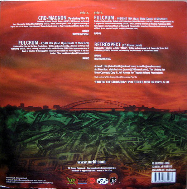 Mr. Lif ‎– Cro-Magnon Vinyl  Famous Rock Shop 517 Hunter Street Newcastle 2300 NSW Australia