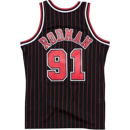 NBA Swingman Alternate Jersey Bull 95 Dennis Rodman number 91.