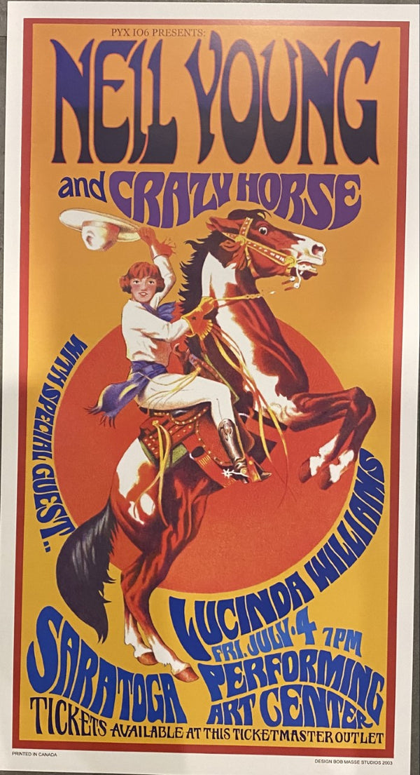 Neil Young Bob Masse TOUR POSTER