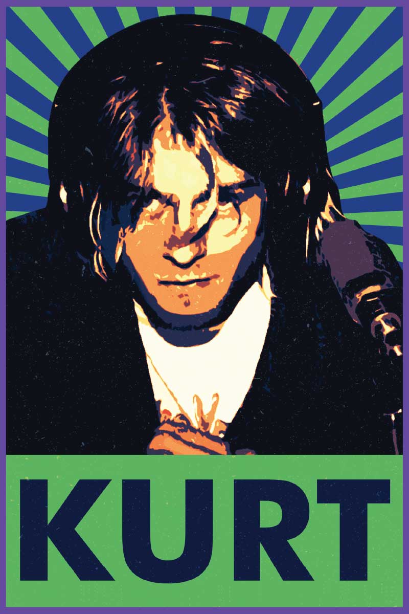 Nirvana Kurt Cobain Pop Art Poster   61×91.5cm