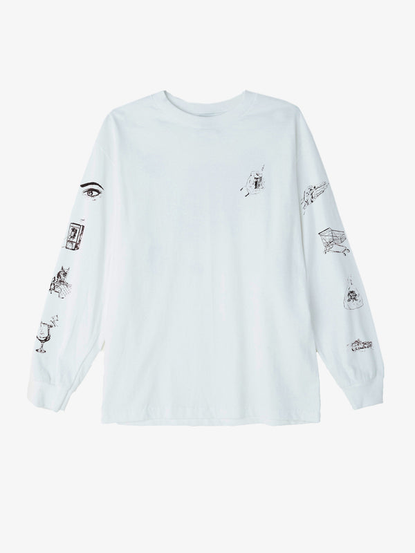 Obey Tropical Casualty LS Tee White