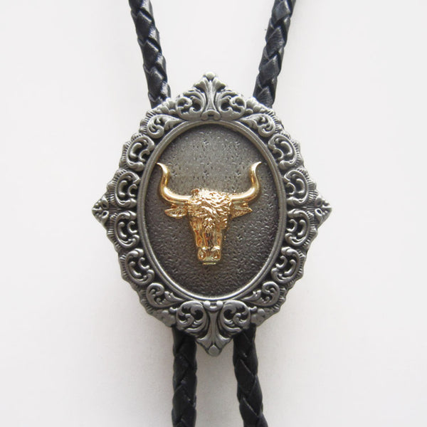 Bolo Original Western Bull Bowlo Tie Wedding Leather Necklace