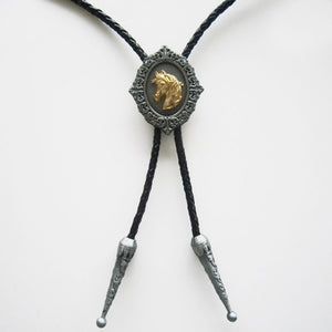 Bolo Tie Original Western Horse Head Wedding Leather Necklace