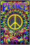 Peace Vibe Blacklight Poster