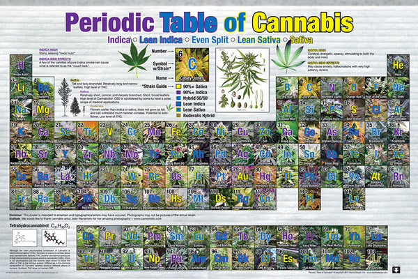 Periodic Table Of Cannabis Poster