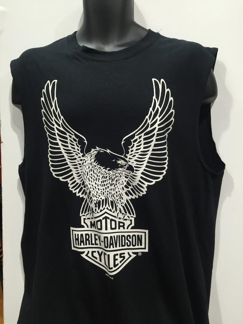 Harley Davidson Motorcycles Eagles Bar and Shield Muscle Tee Black. Men's Sizing Small-2XLarge  Famous Rock Shop Newcastle 2300 NSW Australia
