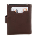 Leather Smart Card Holder Wallet Brown 3644