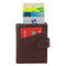 Leather Smart Card Holder Wallet Brown 3644
