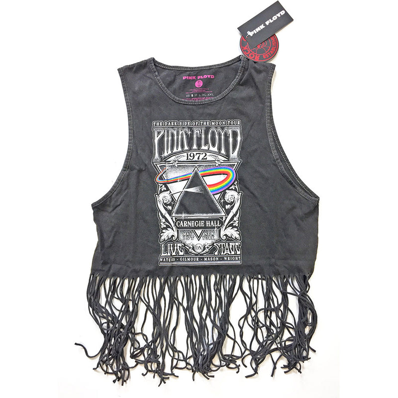 Pink Floyd Ladies Tee Vest: Carnegie Hall With Tassels Colour Charcoal Grey PFTVT01LC0 Pink Floyd Ladies Tee Vest: Carnegie Hall With Tassels Colour Charcoal Gr Famous Rock Shop Newcastle 2300 NSW Australia