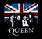 Queen Union Jack Unisex Tee Black Famousrockshop