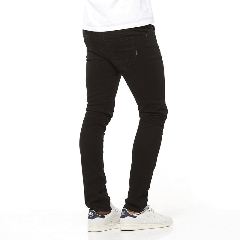 Riders By Lee R1 Skinny Stretch Black Jeans R/500151/602 A true skinny black jean, relaxed on the waist and fitted through the leg down to the ankle. Our R1 Skinny is relaxed on the waist and fitted through the leg down to the ankle in a classic black wash. A true skinny with street cred. Classic black wash in a solid  Famous Rock Shop Newcastle NSW Australia