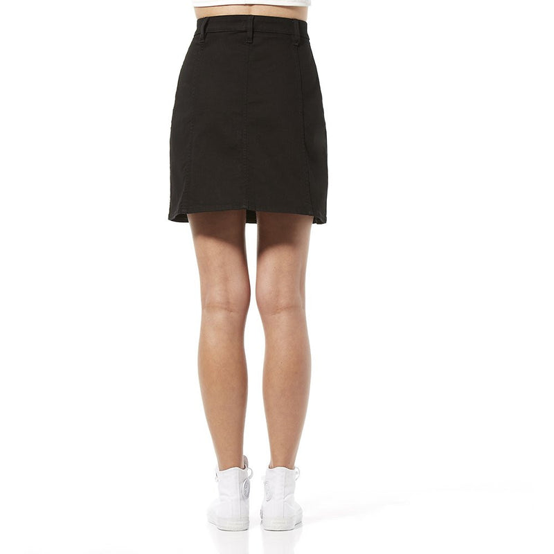 Riders By Lee Button Front Skirt Ex Black
