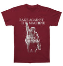 Rage Against The Machine Bola Album Cover Unisex Tee Marroon