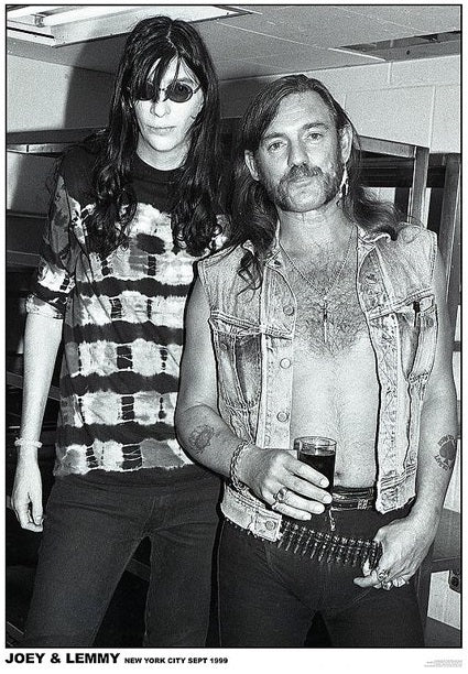 Ramones And Motorhead Joey And Lemmy New York Sept 1999 Poster Famous ramones-and-motorhead-joey-and-lemmy-new-york-sept-1999-poster-famous