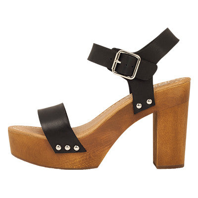 Roc Fleetwood Heels Black Leather