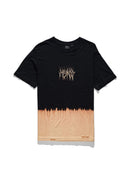 Afends Isaiah Unisex Retro Fit Tee Bleach Dip Dye