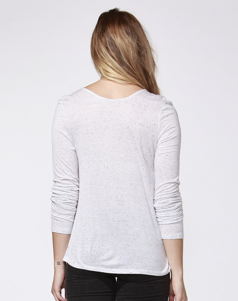 SASS Bettina Lace Up Top White Speck 9547TKSS