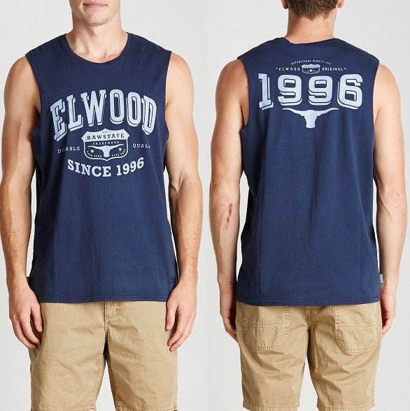 Elwood Sophomore Muscle Tee Navy