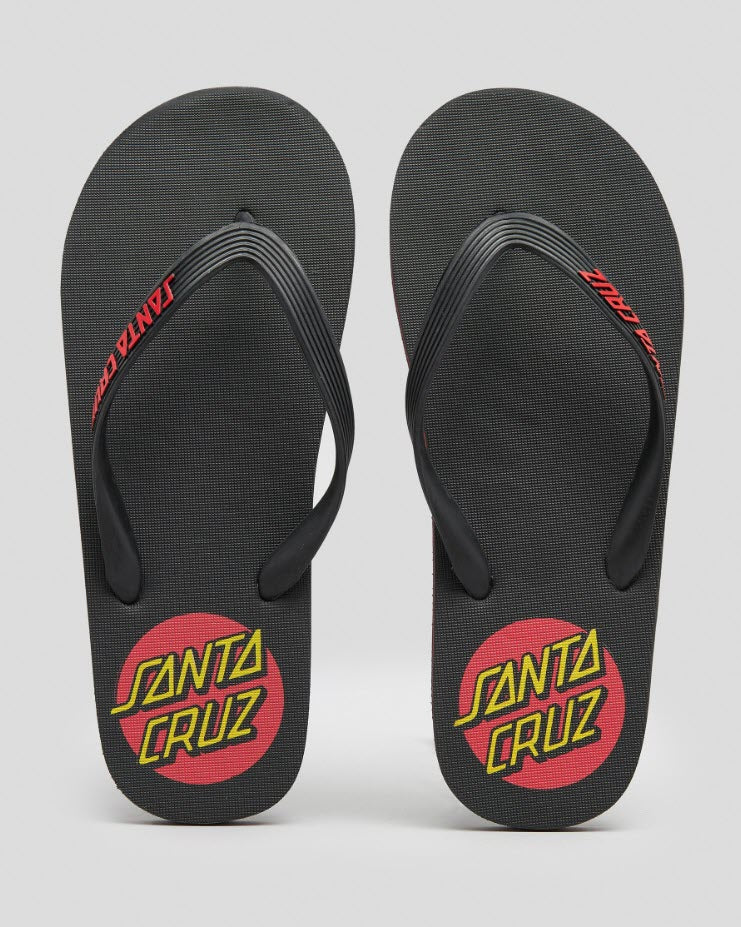 Santa Cruz Classic Dot Black Thongs