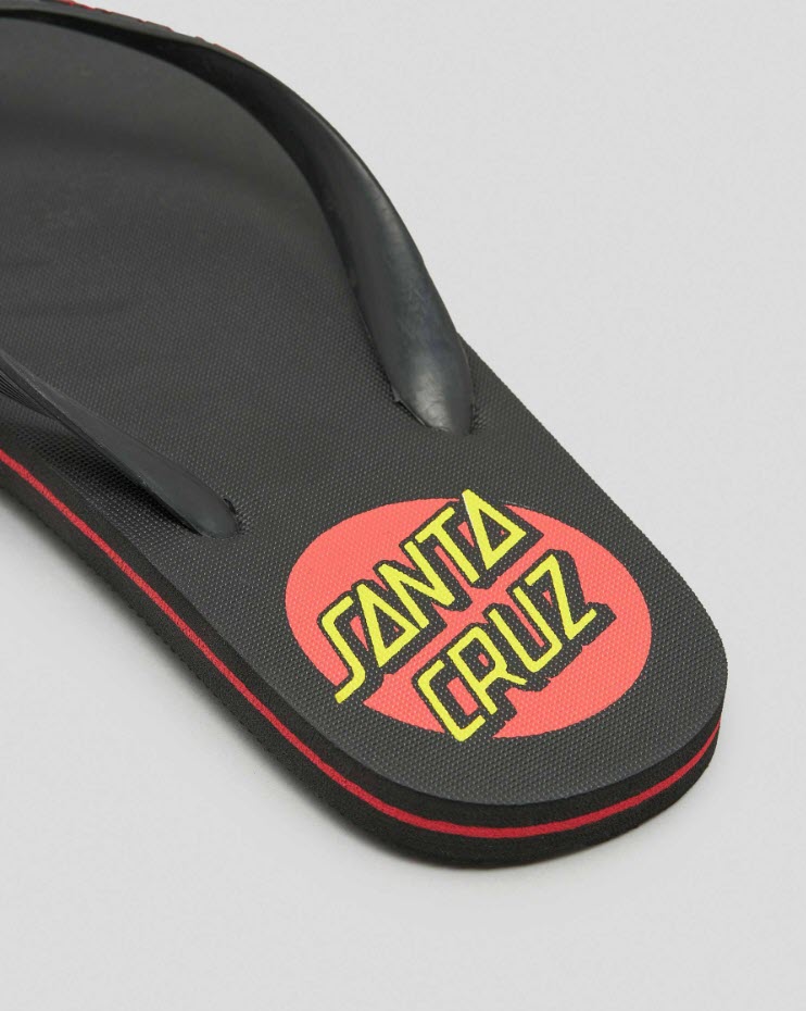 Santa Cruz Classic Dot Black Thongs