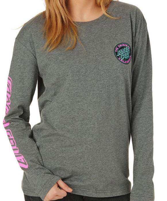 Santa Cruz Cali Dot LS Tee Grey Heat  Famous Rock Shop  Newcastle 2300 NSW  Australia