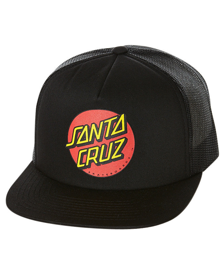  Santa Cruz Classic Dot Trucker Hat Black Black SC-MCN134 Famous Rock Shop Newcastle 2300 NSW Australia