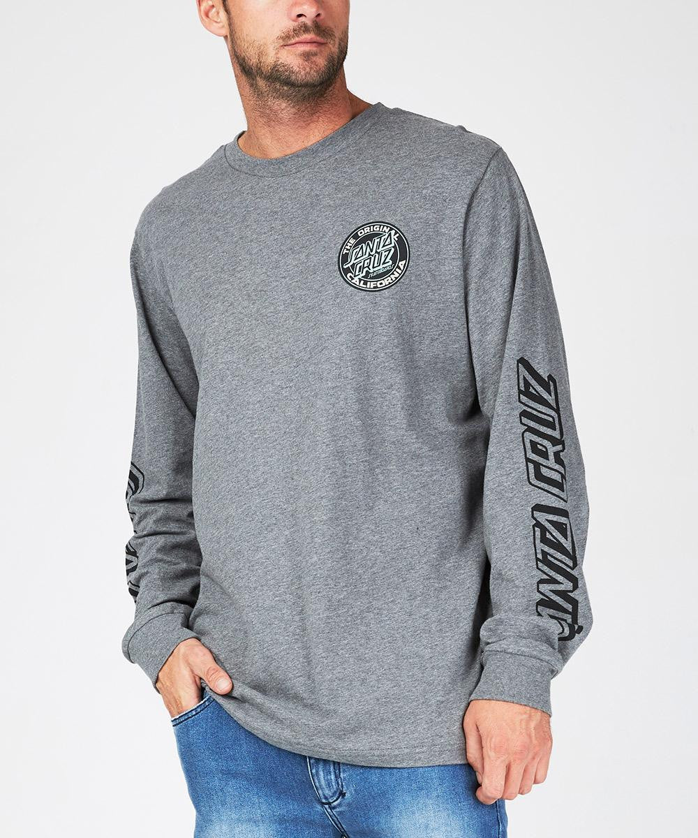 Santa Cruz Cali Dot LS Tee Grey Heat  Famous Rock Shop  Newcastle 2300 NSW Australia