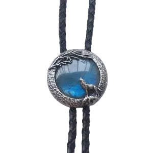  Silver Plated Handcraft Nature Labradorite Stone Round Wedding Bolo Tie Ideal For Wedding 