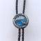  Silver Plated Handcraft Nature Labradorite Stone Round Wedding Bolo Tie Ideal For Wedding 