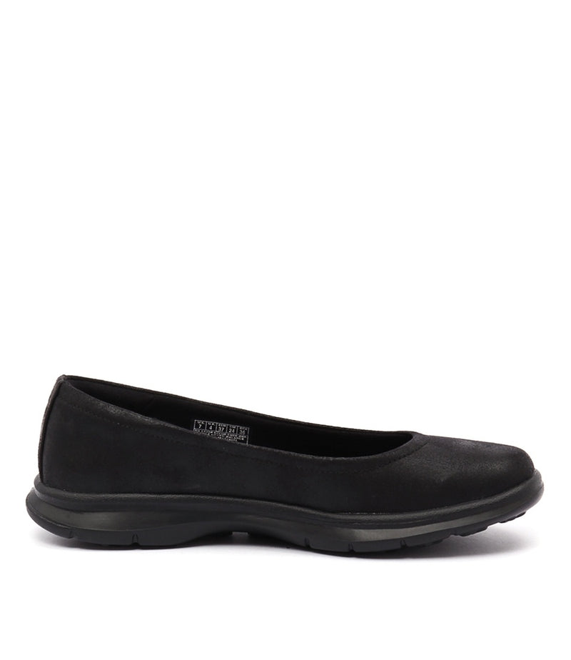 Skechers 14208 Go Step Distinguished Black Black Fabric Slip On