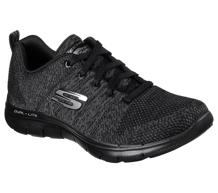 Skechers Flex Appeal 2.0 High Energy Black/Charcoal 12756 Famous Rock Shop. 517 Hunter Street Newcastle, 2300 NSW, Australia. 