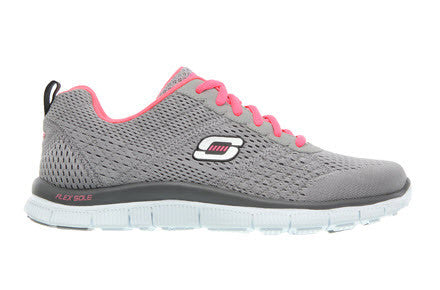 Skechers Flex Appeal Obvious Choice Light Grey Coral Memory Foam Famous Rock Shop. 517 Hunter Street Newcastle, 2300 NSW Australia