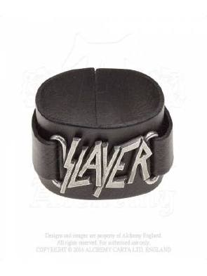 Slayer Logo Leather Wriststrap