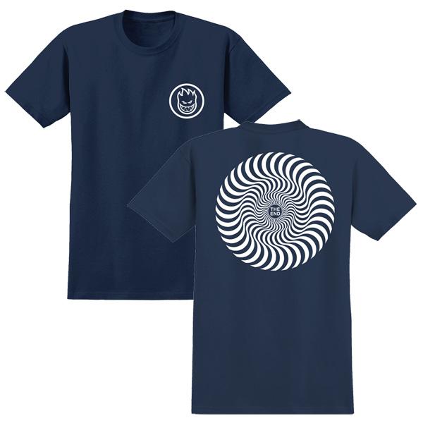 Spitfire Tee CLSC Swirl Nvy Gry short sleeve Famous Rock Shop Newcastle 2300 NSW Australia