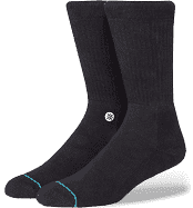 Stance Icon Black Crew Socks M311D14ICO Famous Rock Shop Newcastle 2300 NSW Australia