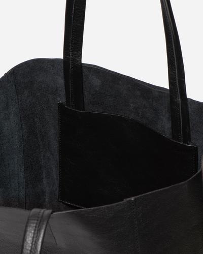 Stitch & Hide Georgia Leather Tote Bag Black